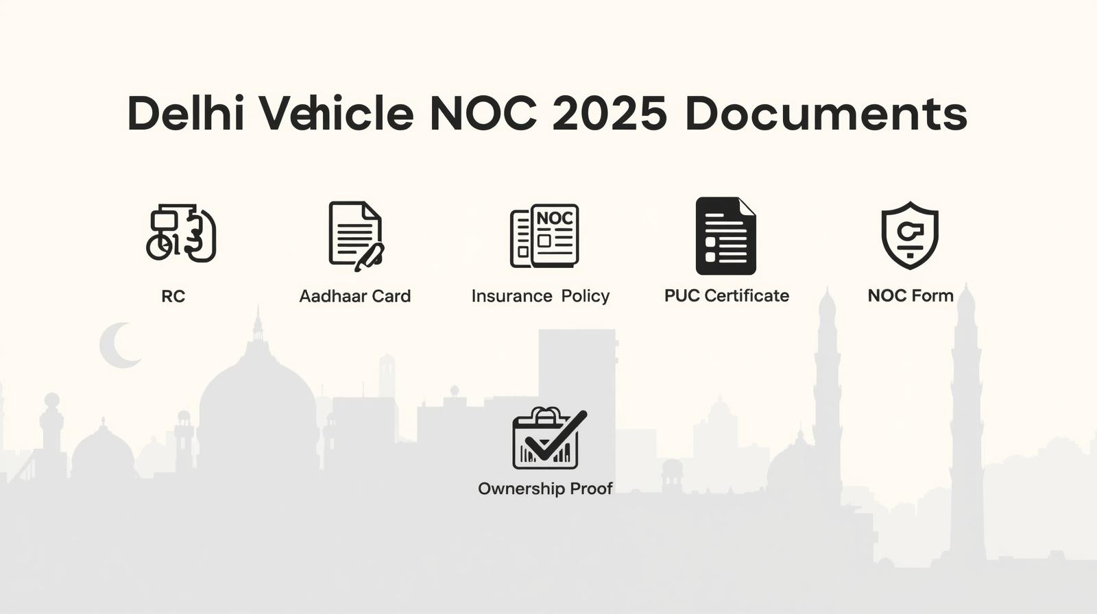 Checklist of documents required for Delhi vehicle NOC 2025