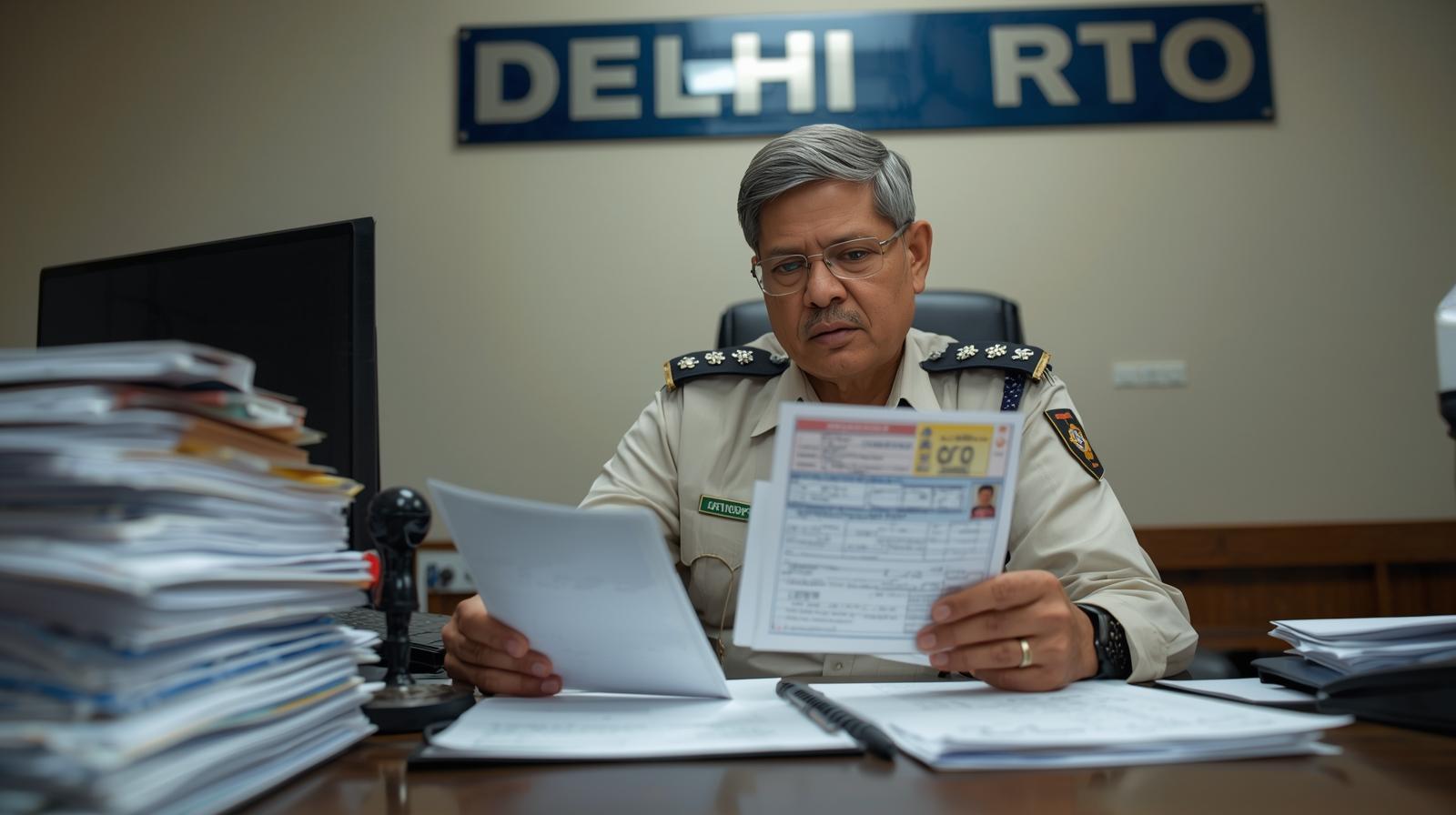 Delhi RTO NOC document verification for vehicle owners